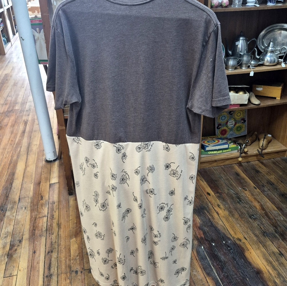 Upcycled Altered T Shirt Dress B*tches Get Sh*t Done Handmade OAK Large - Picture 6 of 7